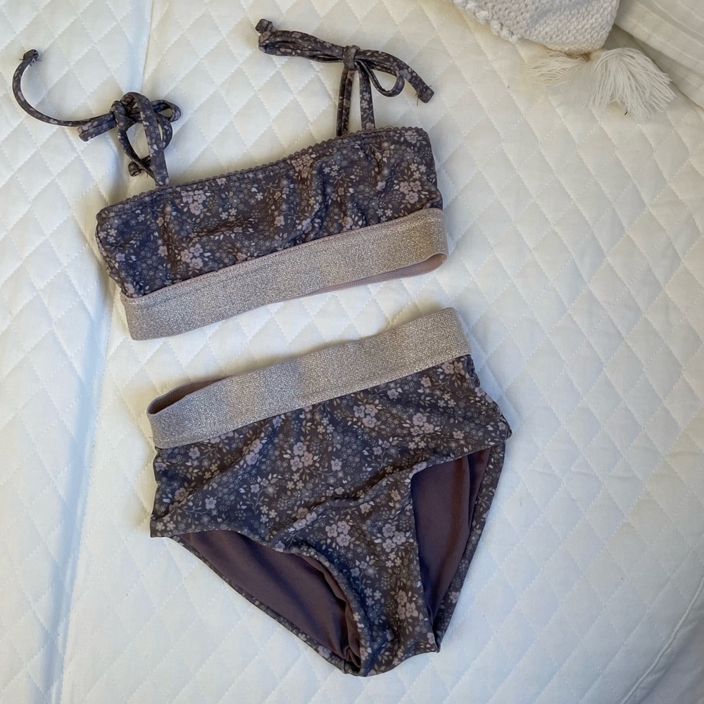 Jamie Kay Sophie Bikini in Pansy Floral Dark Purple